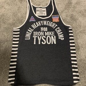 Roots of fight Black and White Iron Mike Tyson Tank Top size large